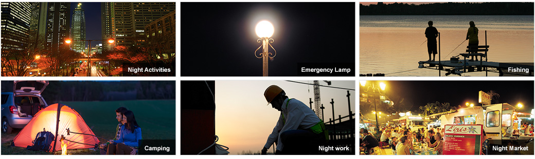 Night activities, Emergency Lamp, fishing , camping, night work, night market