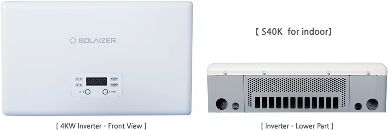 4KW Inverter – Front View, Inverter – Lower Part, S40K  for indoor 