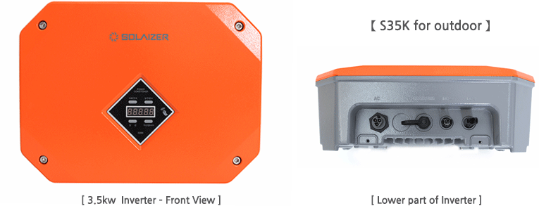 3.5kw  Inverter – Front View , Lower part of Inverter , S30K for outdoor  
